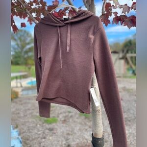 Maroon Hooded Women's Sweater